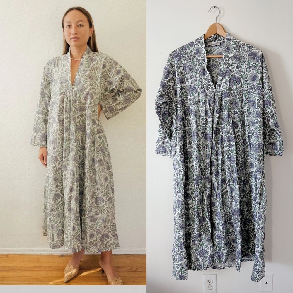 Mes Filles Sadie Dress Blockprint Floral Sz 1